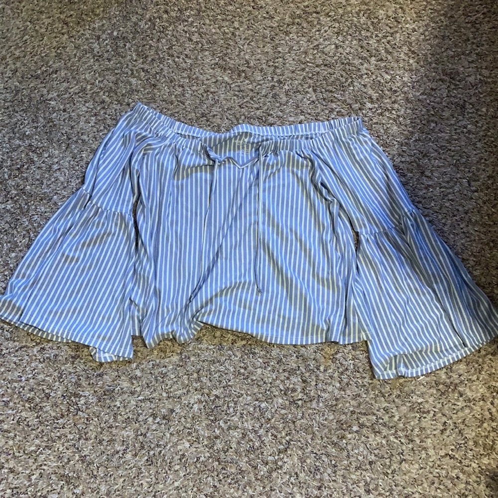 American Eagle off the shoulder striped top